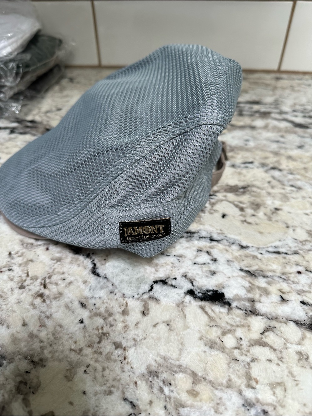 Jamont Light Gray Mesh Newsboy Cap
